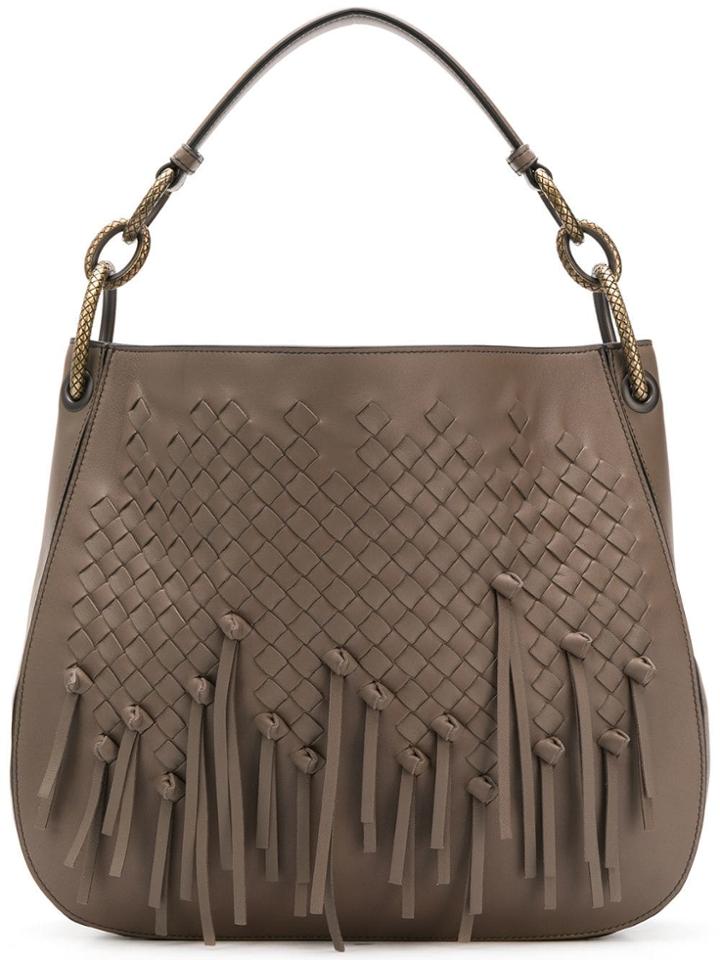 Bottega Veneta Loop Hobo Bag In Intrecciato Brio - Brown