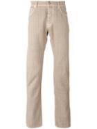 Jacob Cohen Straight Trousers, Men's, Size: 35, Nude/neutrals, Cotton/linen/flax/spandex/elastane