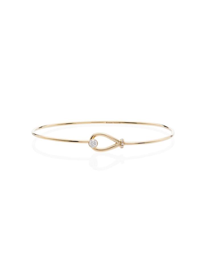 Jade Trau Yellow Gold Rita 18k Diamond Loop Bracelet