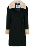 Blumarine Double-breasted Coat - Black