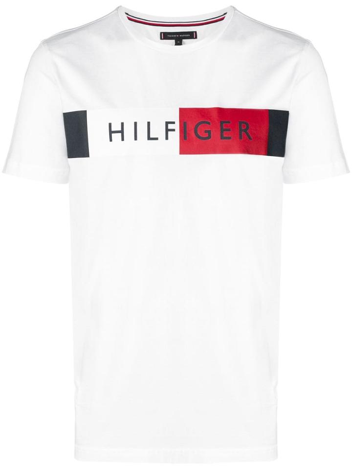 Tommy Hilfiger Colour-block Flag T-shirt - White