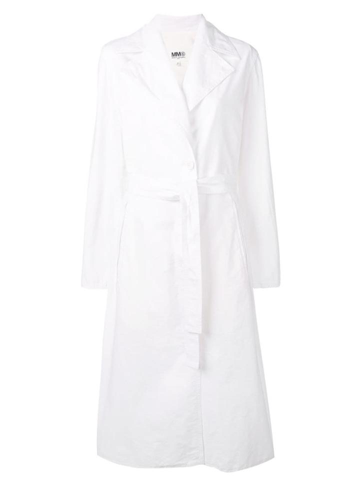 Mm6 Maison Margiela Lightweight Trench Coat - White