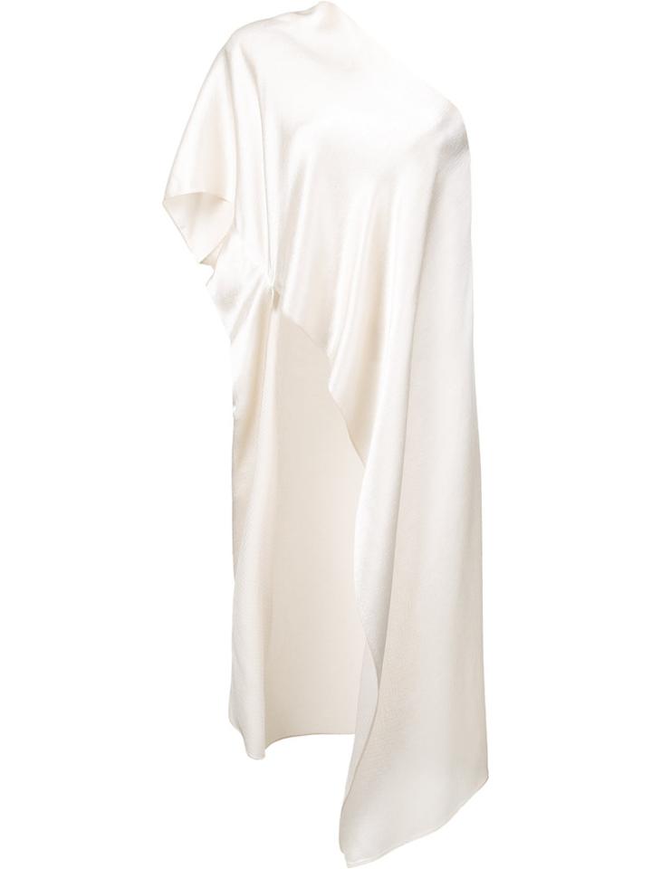 Rosetta Getty One-shoulder Top, Size: 2, White, Silk/viscose