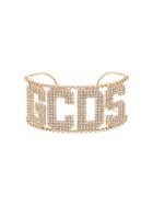 Gcds Crystal Logo Choker - Gold