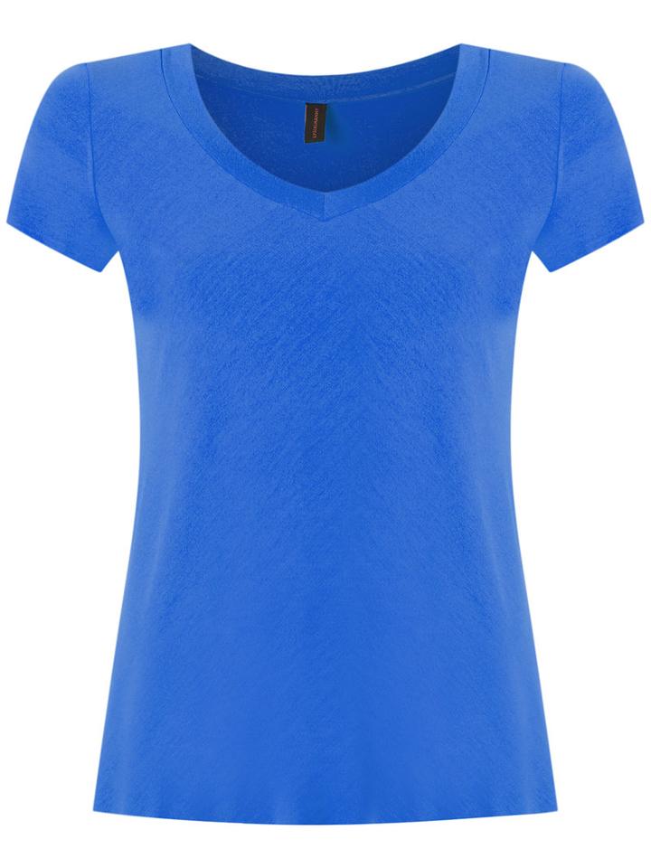 Lygia & Nanny - V-neck T-shirt - Women - Polyamide - 46, Blue, Polyamide