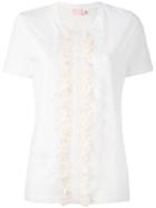 Giamba - Floral Embroidery Top - Women - Silk/cotton - 44, White, Silk/cotton