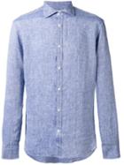 Danolis Woven Shirt, Men's, Size: 40, Blue, Linen/flax