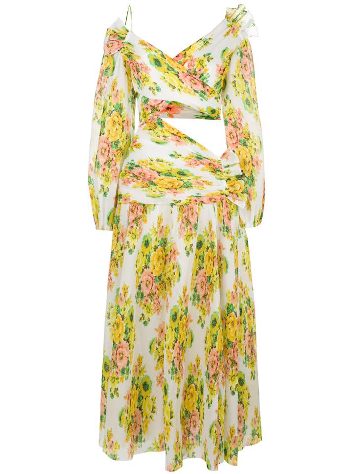 Zimmermann Floral Cut Out Dress - Multicolour
