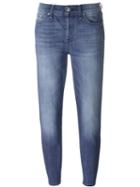 7 For All Mankind Stonewashed Skinny Jeans, Women's, Size: 27, Blue, Cotton/polyester