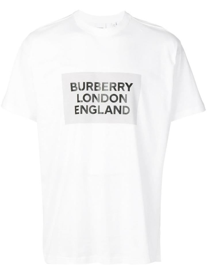 Burberry Logo Print Oversized T-shirt - White