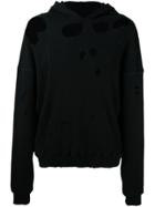 Unravel Project Destroyed Effect Sweatshirt - Black
