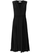 Coach Godet Insert Midi Dress - Black