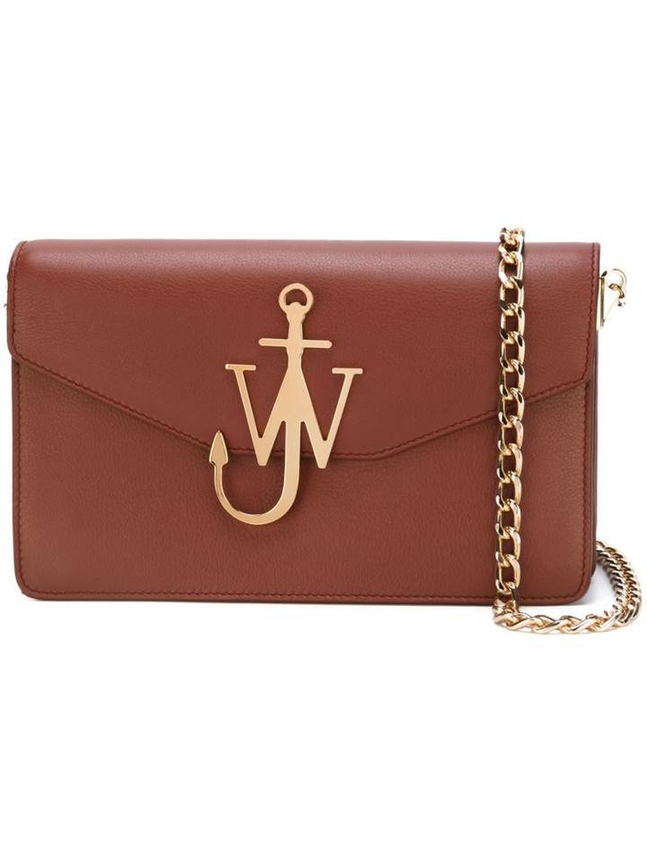 J.w.anderson Logo Plaque Shoulder Bag, Women's, Brown