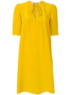 Mcq Alexander Mcqueen Buttoned Neck Shift Dress - Yellow & Orange