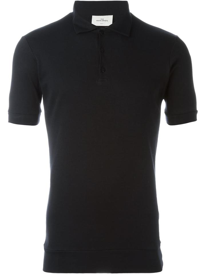 The White Briefs Maier Polo Shirt, Men's, Size: M, Black, Cotton