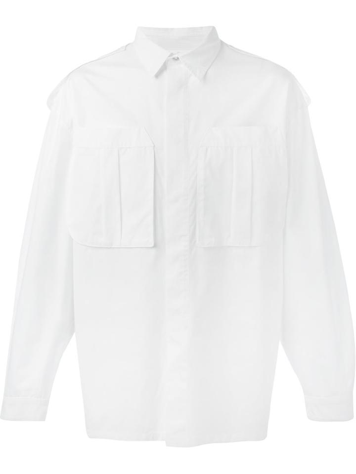 E. Tautz Military Shirt, Men's, Size: Medium, White, Cotton
