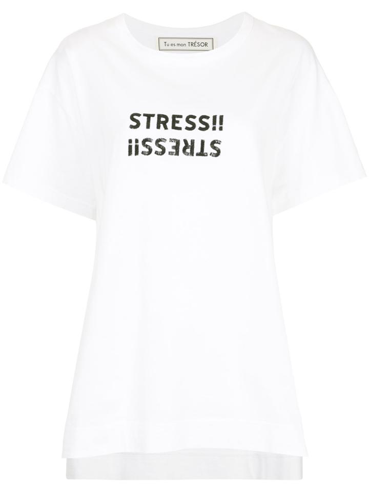 Tu Es Mon Trésor Oversized T-shirt - White
