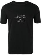 Saturdays Surf Nyc Logo Print T-shirt, Men's, Size: Small, Black, Cotton