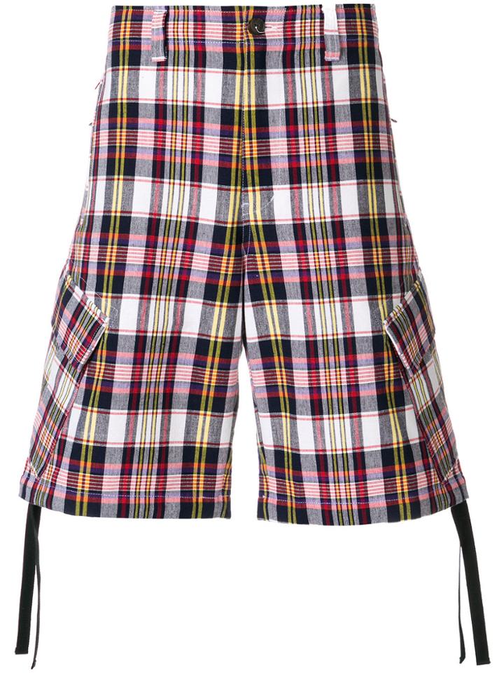 Msgm Check Shorts - Multicolour