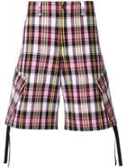 Msgm Check Shorts - Multicolour