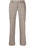 Roqa Checked Cropped Trousers - Neutrals