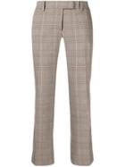 Roqa Checked Cropped Trousers - Neutrals