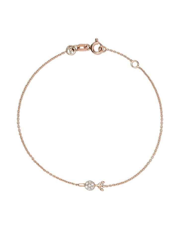 Kismet By Milka 14kt Rose Gold Aquarius Diamond Charm Bracelet