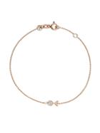 Kismet By Milka 14kt Rose Gold Aquarius Diamond Charm Bracelet