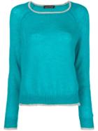 Phisique Du Role Round Neck Sweater - Blue