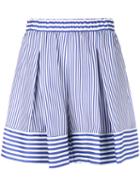 P.a.r.o.s.h. - Striped Skirt - Women - Silk - M, Blue, Silk