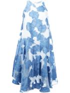 P.a.r.o.s.h. Paramore Shift Dress, Women's, Size: L, Blue, Polyester/polyamide/silk/cotton