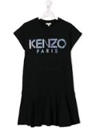 Kenzo Kids Logo Print Dress - Black