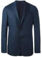 Z Zegna Jacquard Blazer, Men's, Size: 50, Blue, Cotton/cupro/wool