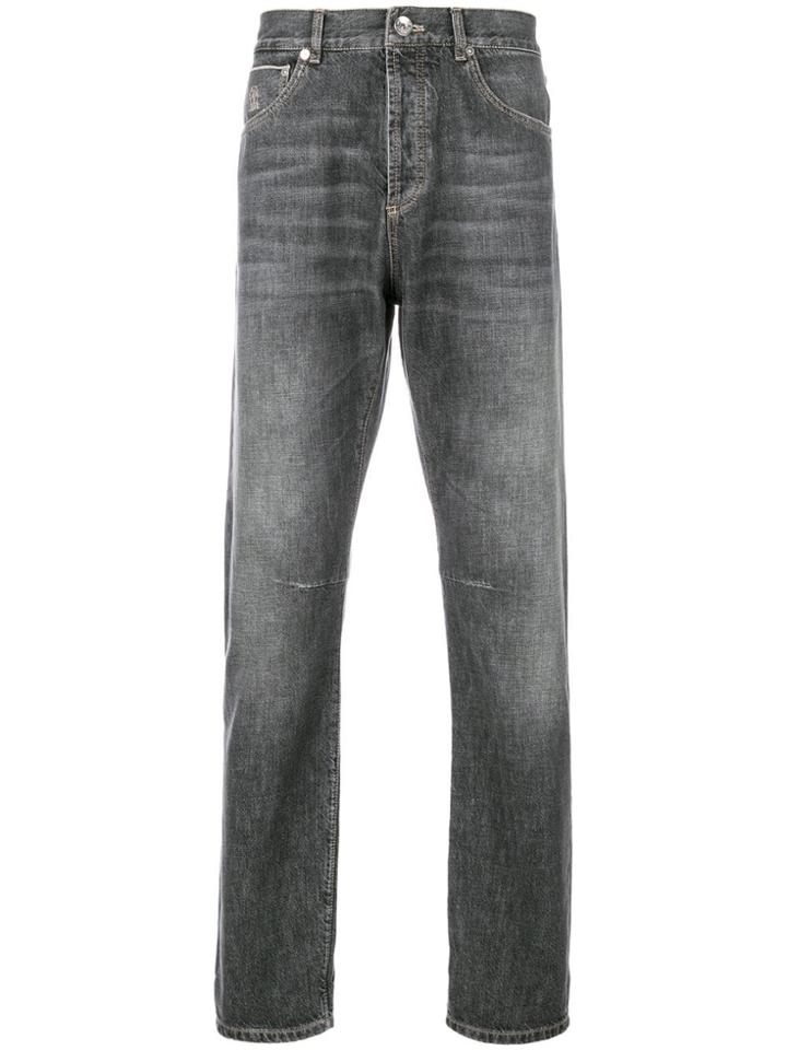 Brunello Cucinelli Selvedge Denim Jeans - Grey