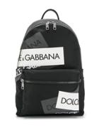 Dolce & Gabbana Vulcano Logo Tape Backpack - Black
