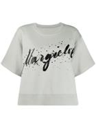 Mm6 Maison Margiela Graphic Logo Print T-shirt - Blue