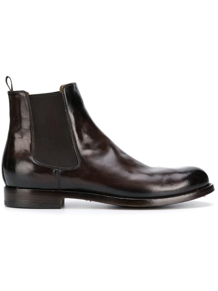 Officine Creative Leather Ankle Boots - Brown