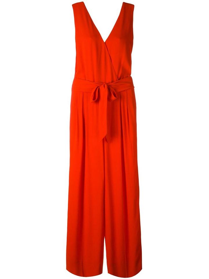 Maison Margiela Wrap-style Sleeveless Jumpsuit, Women's, Size: 42, Red, Viscose/spandex/elastane