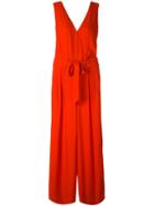 Maison Margiela Wrap-style Sleeveless Jumpsuit, Women's, Size: 42, Red, Viscose/spandex/elastane