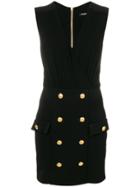 Balmain Button-embellished Dress - Black