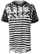 Balmain Colour-block Hooded T-shirt - Black