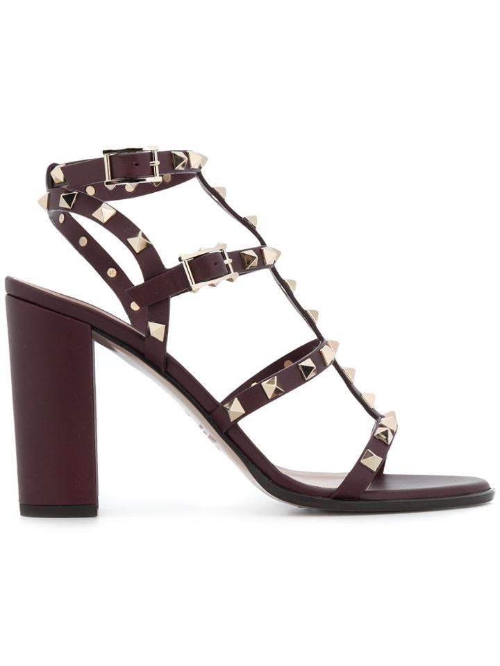 Valentino Rockstud Sandals - Red