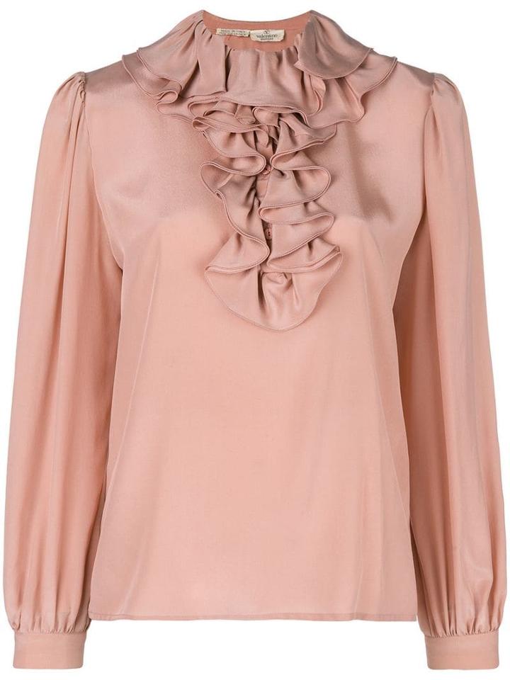 Valentino Pre-owned Ruffle Neck Blouse - Pink