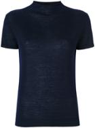 N.peal Superfine Mock Neck T-shirt - Blue