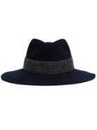 Rag & Bone Wide Brim Hat, Women's, Size: Xxxs, Blue, Wool