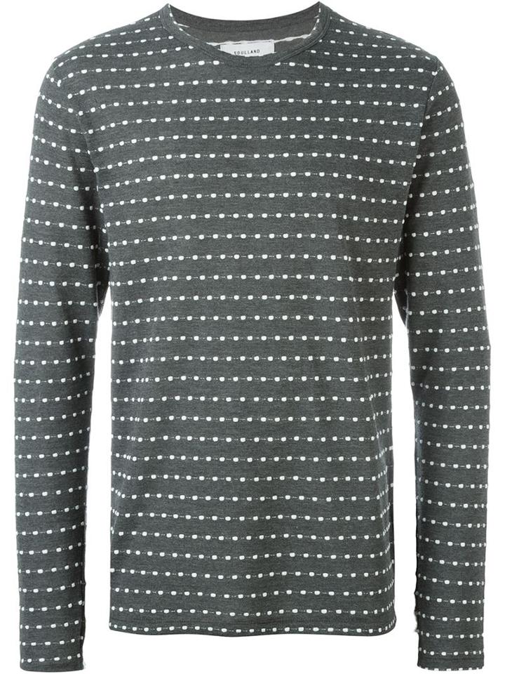 Soulland 'wolfgang' Long Sleeve Top, Men's, Size: Xl, Grey, Polyester/viscose