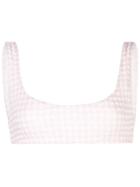 Solid & Striped The Elle Gingham Bikini Top - Pink