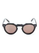 Lesca Round Frame Sunglasses - Black