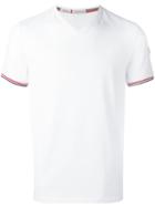 Moncler Stripe Detail Arm T-shirt, Men's, Size: Small, White, Cotton/spandex/elastane