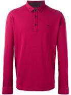Etro Long Sleeve Polo Shirt, Men's, Size: Medium, Red, Cotton